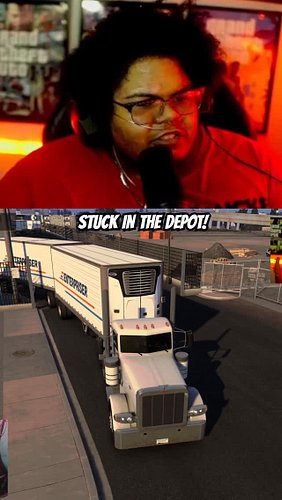 I Got Stuck At The Depot For 20 Minutes 💀 #trucking #ats #TruckSim #AmericanTruckSimulator #FunnyMoments