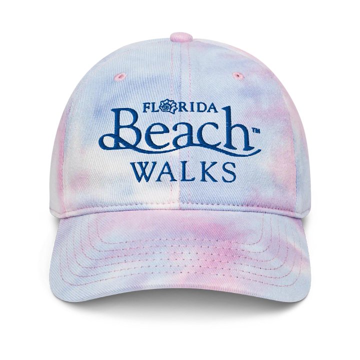 FBW Blue Embroidered Logo Tie-Dye Hat: Front & Back Design product image (1)
