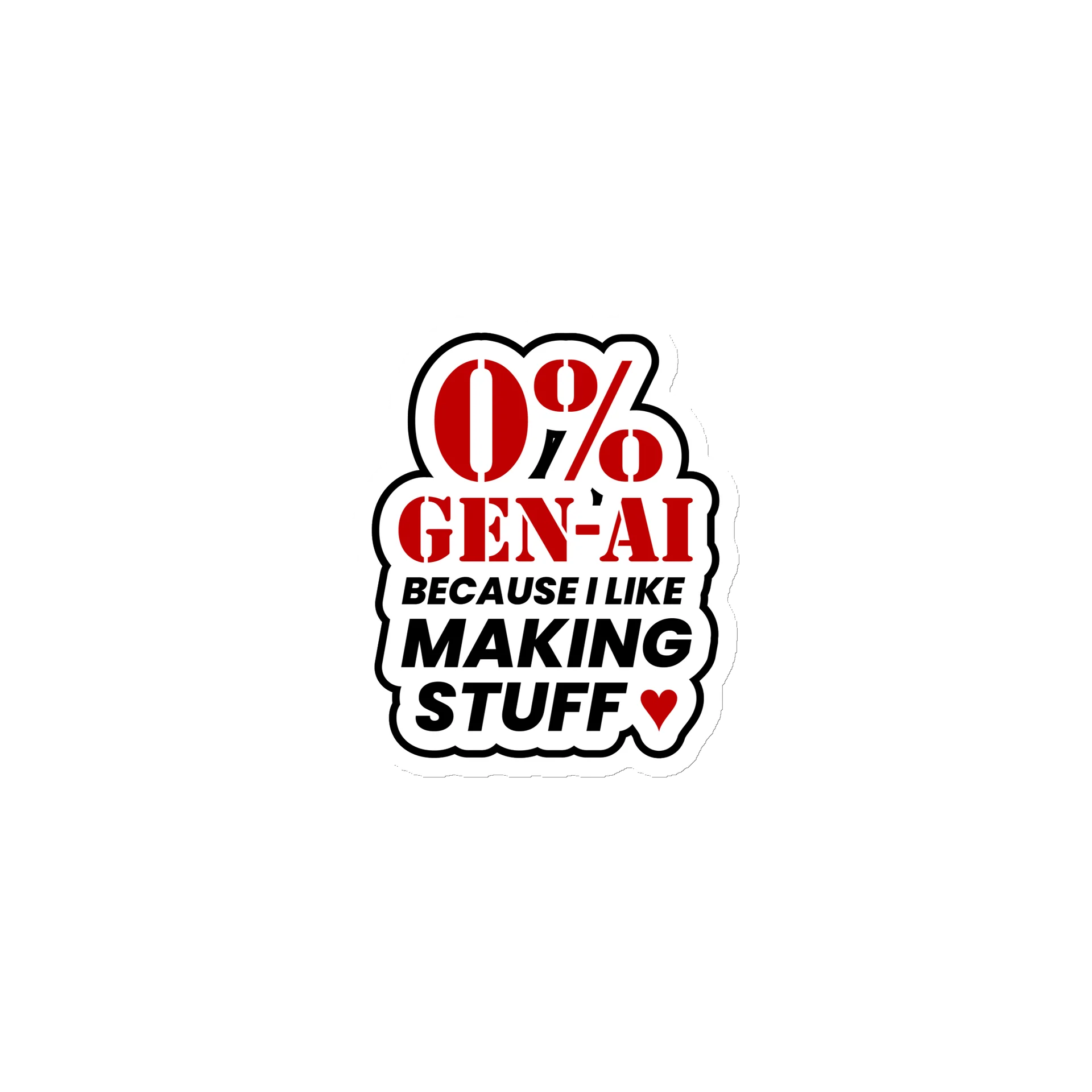 0% Generative AI Magnet product image (1)