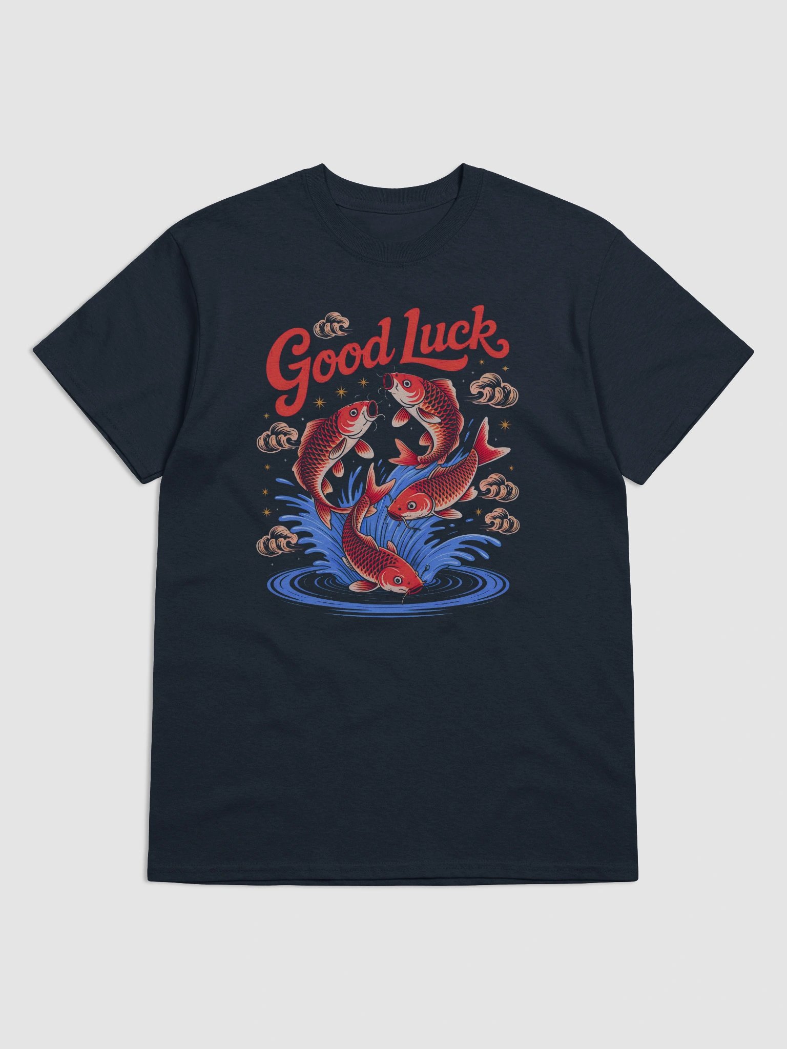 Jumping Koi Good Luck T-Shirt product image (9)