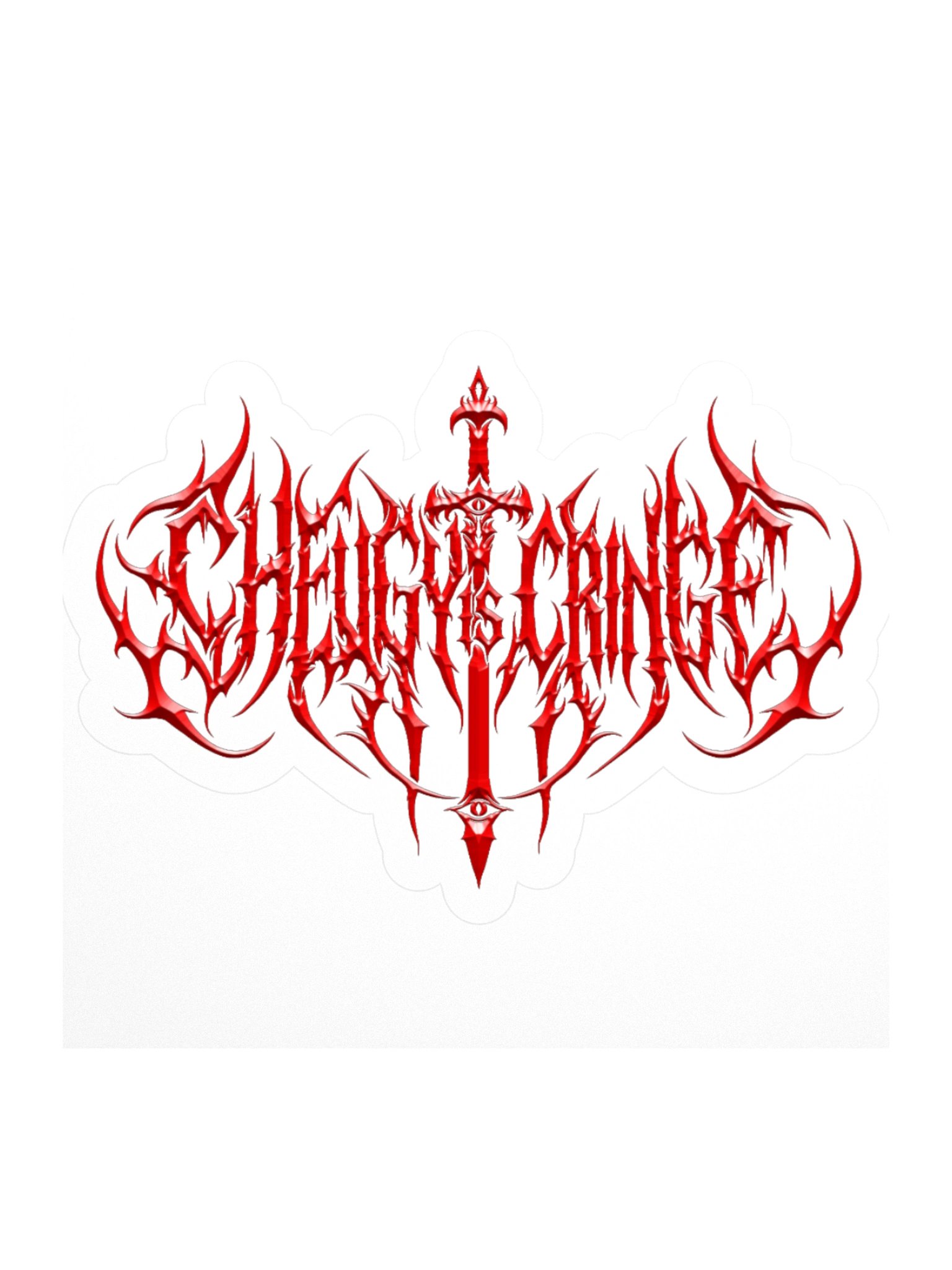 Cheugy is Cringe Sticker (Red) product image (1)