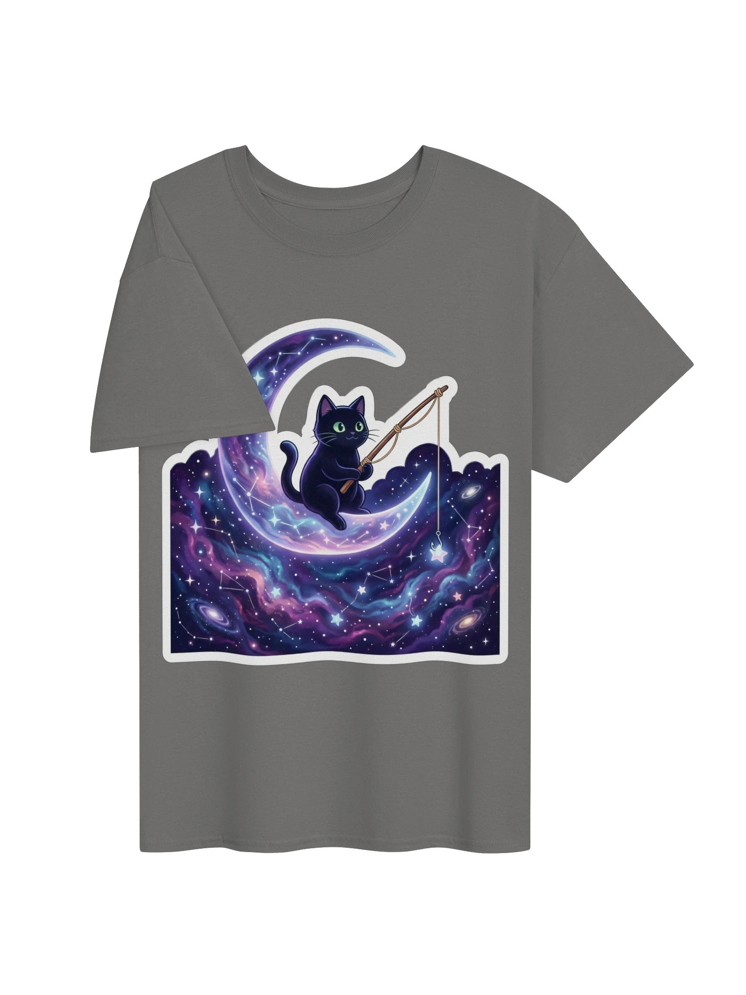 Moon Fishing Cat Tee product image (17)