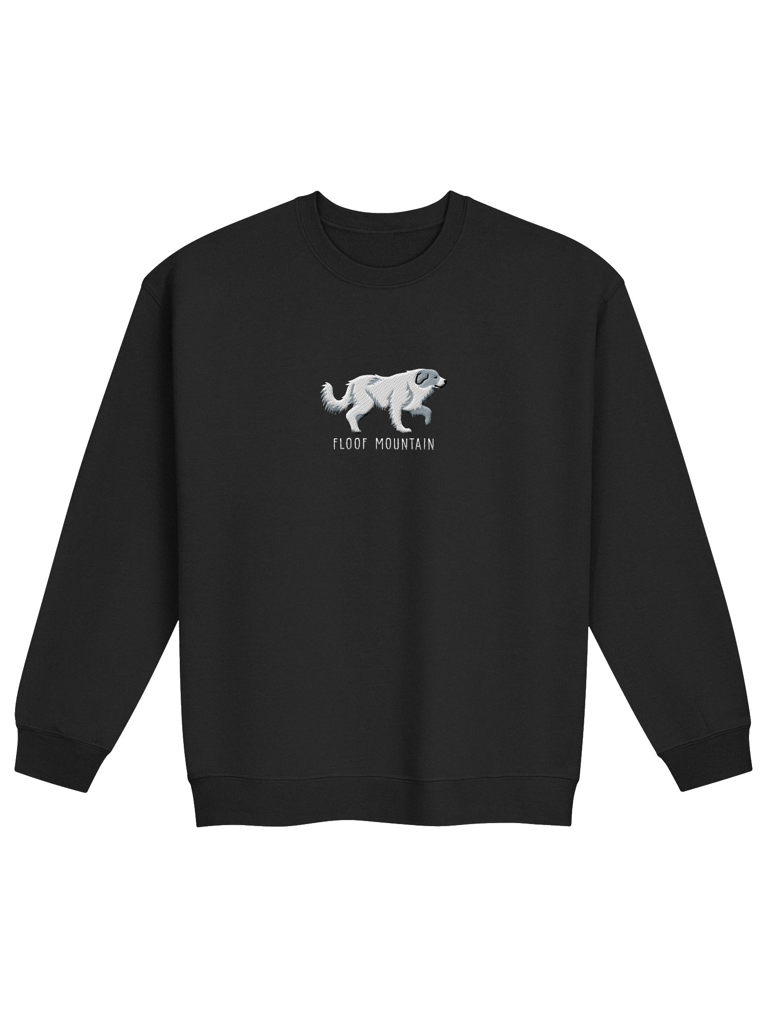 Floof Mountain Sweatshirt (Embroidered) of a Great Pyrenees(Blue & White) product image (4)