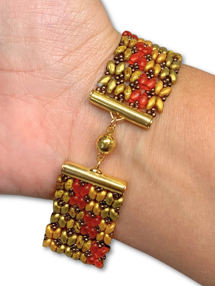 Beaded Butterfly Bracelet - Orange product image (2)
