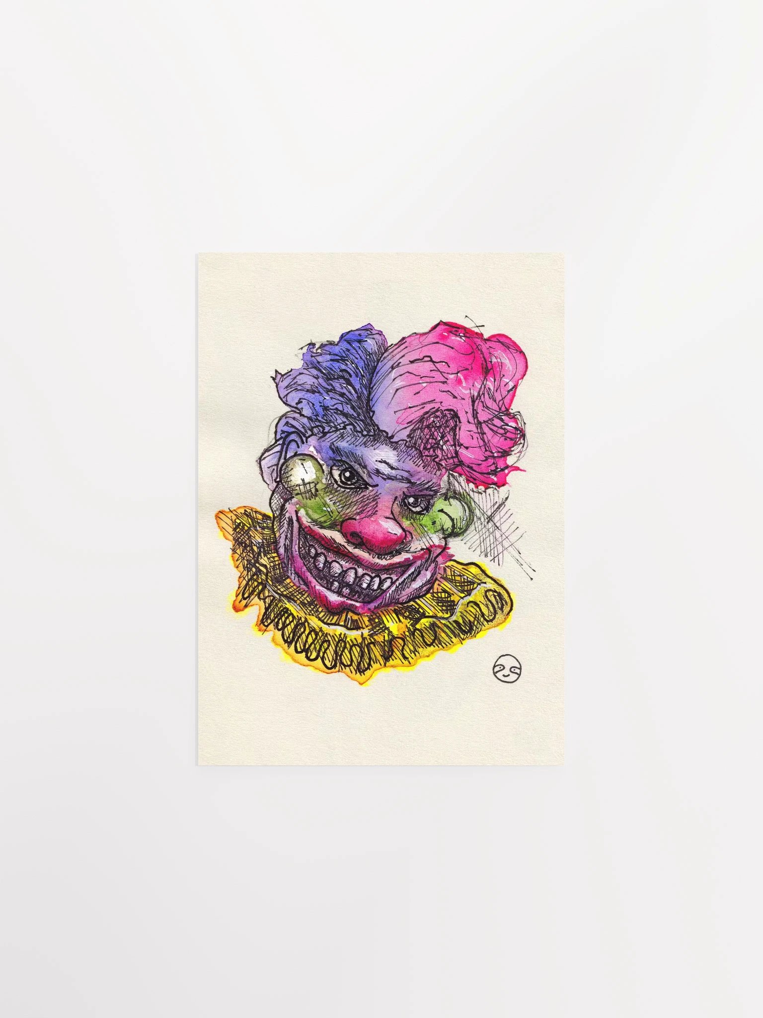 Watercolour Clown Print product image (1)