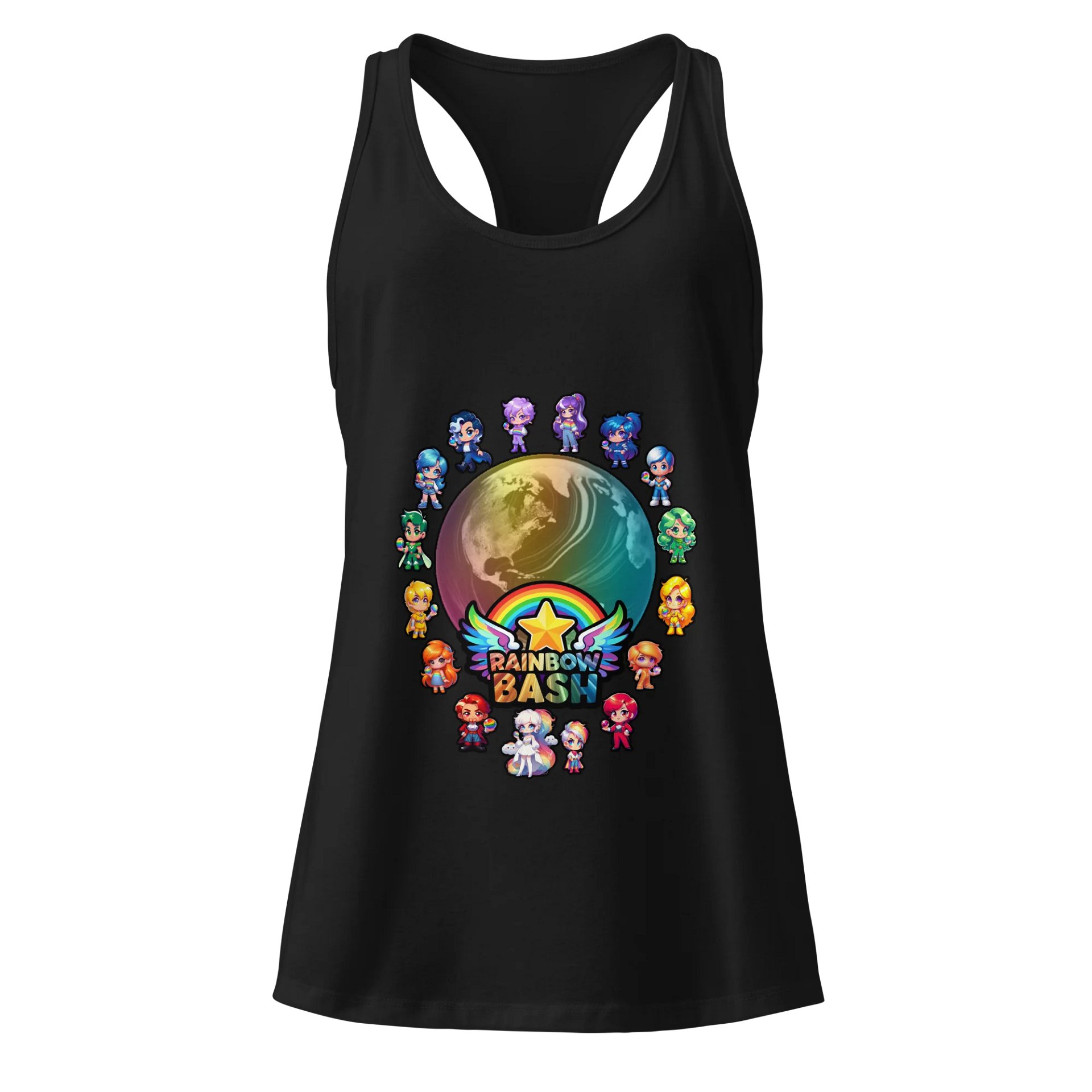 Rainbow Bash Racerback Tank product image (1)