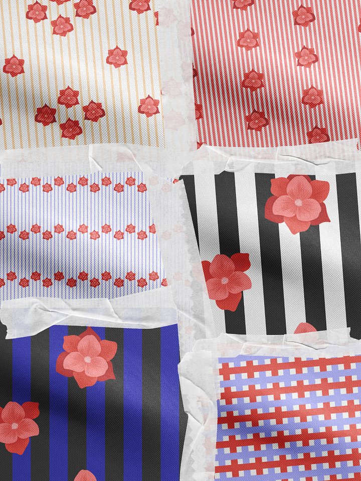 Flowers x geometric shapes pattern (Part 1) (Commercial License) product image (1)