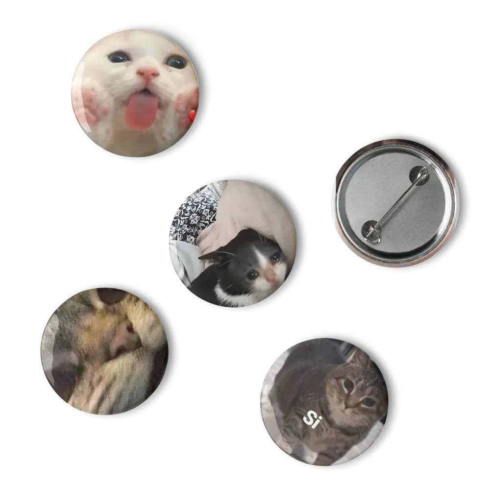 Set of Pin Buttons: Meme Cats 20 product image (6)
