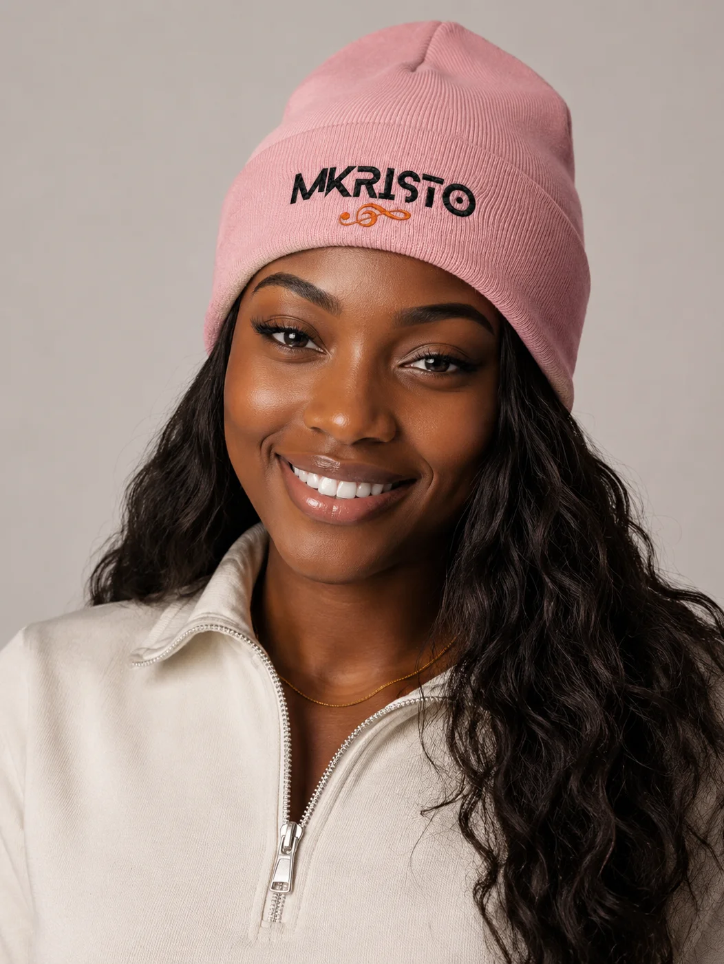 Pink MKRISTO Essential Knit Beanie product image (1)