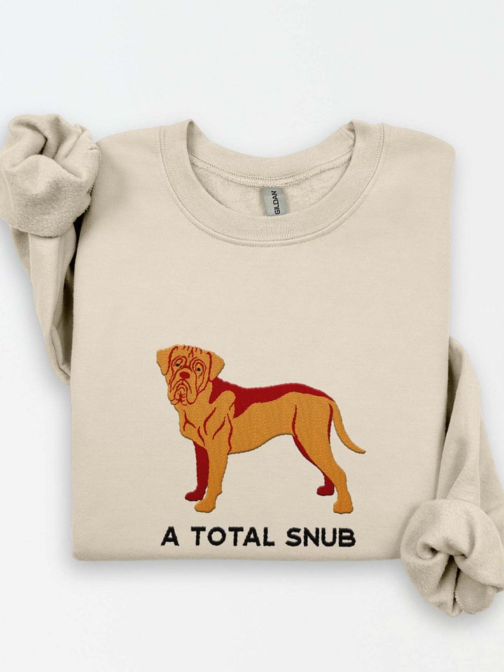 A Total Snub Sweatshirt (Embroidered) of a Dogue de Bordeaux product image (1)