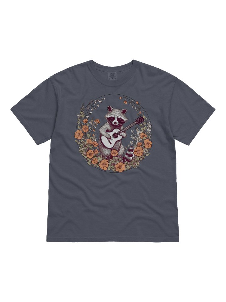 Raccoon Guitar Shirt – Cute Woodland Animal Floral Graphic Tee product image (31)