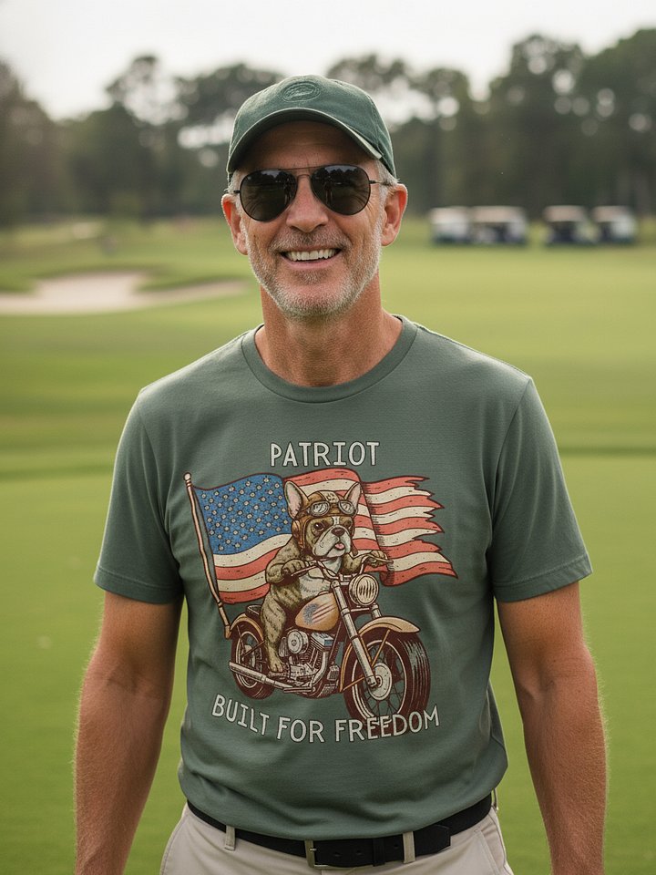 Patriot Bulldog Motorcycle T-Shirt product image (1)