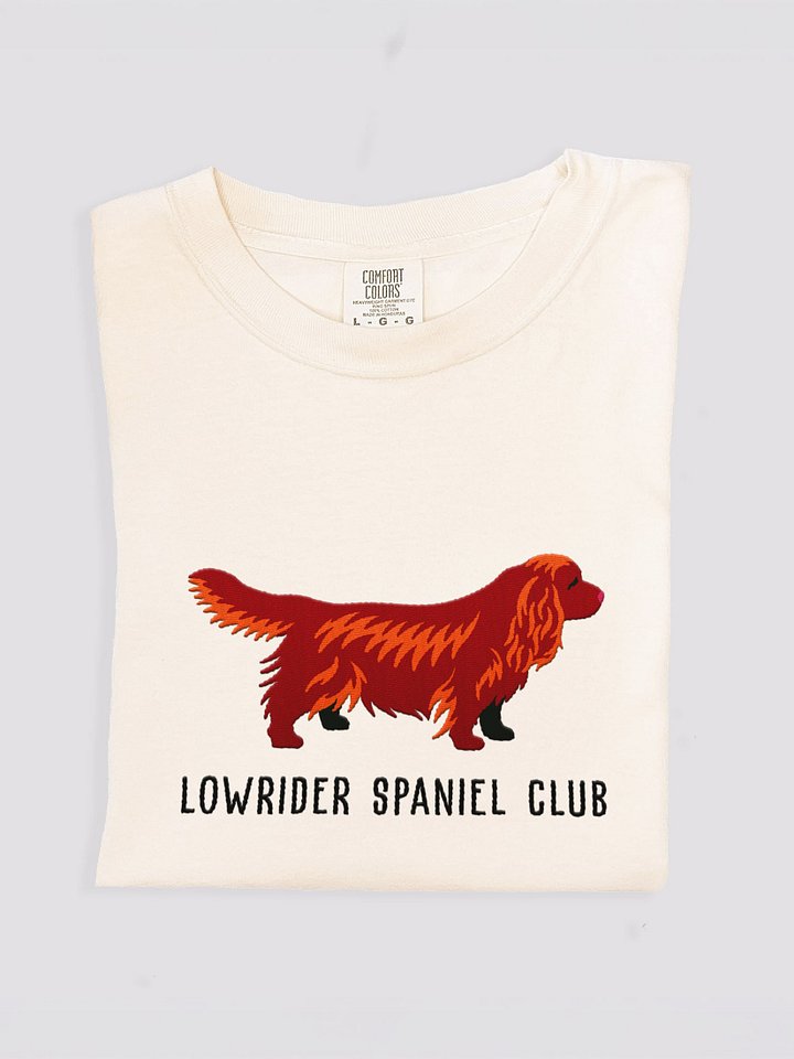 Lowrider Spaniel Club T-Shirt(Embroidered) of a Sussex Spaniel(Liver) product image (1)