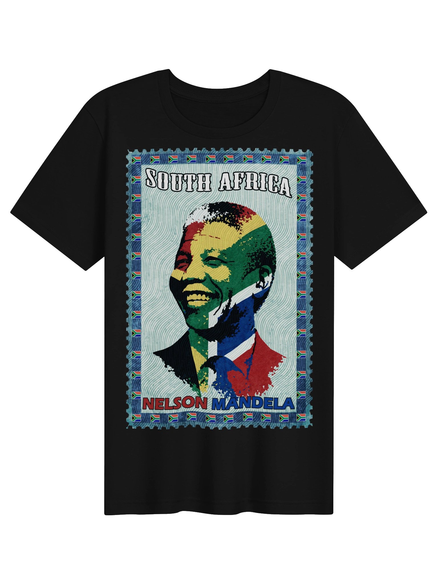 Nelson Mandela Vintage Postage Stamp T-Shirt — South Africa product image (3)