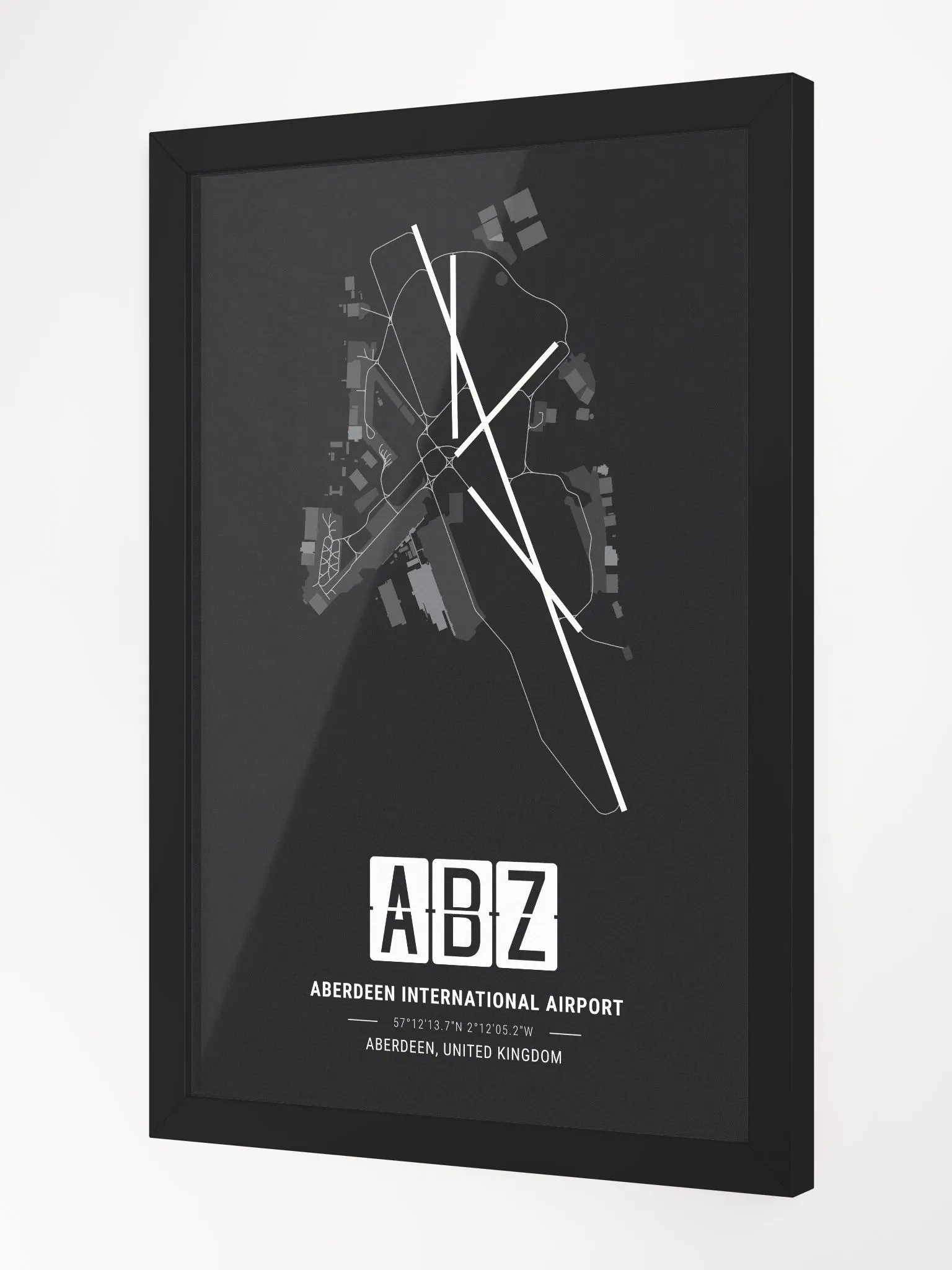 Framed Airport ABZ Premium Map On Matt Paper product image (2)