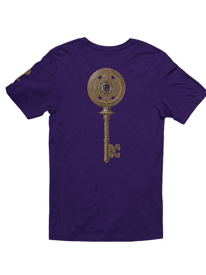 The Gatekeeper’s Key Classic T-Shirt – Back & Left Shoulder Print | Team Purple | Bella+Canvas 3001 product image (2)