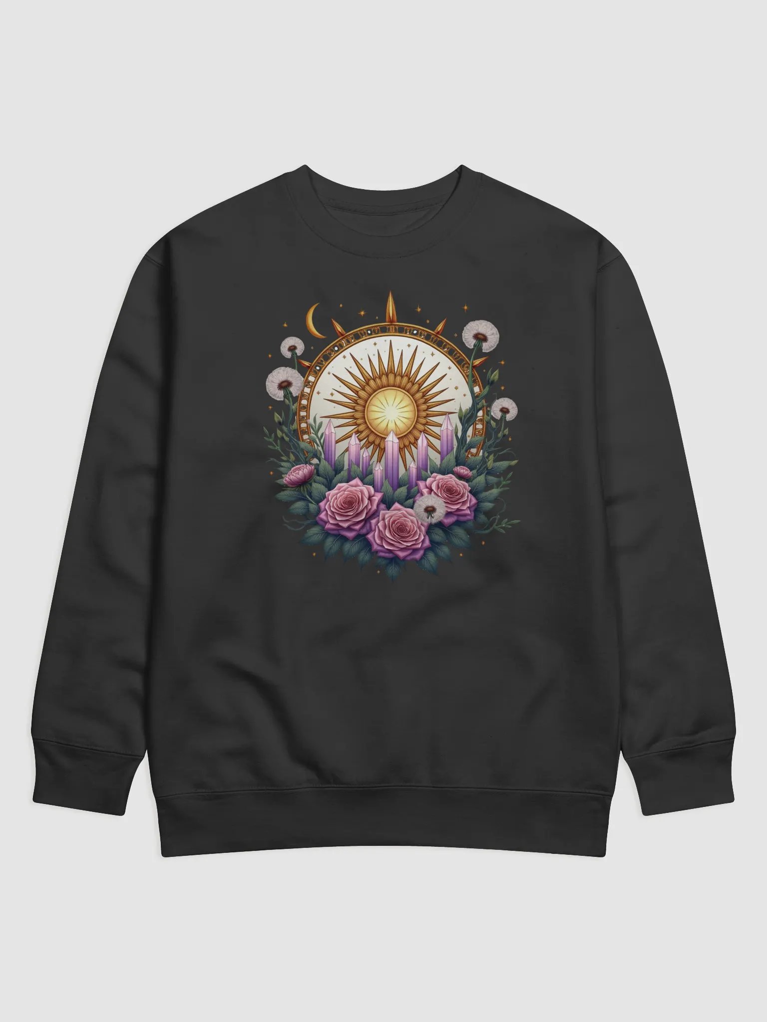 Mystical Sun and Crystal Rose Garden - Celestial Boho Design product image (1)