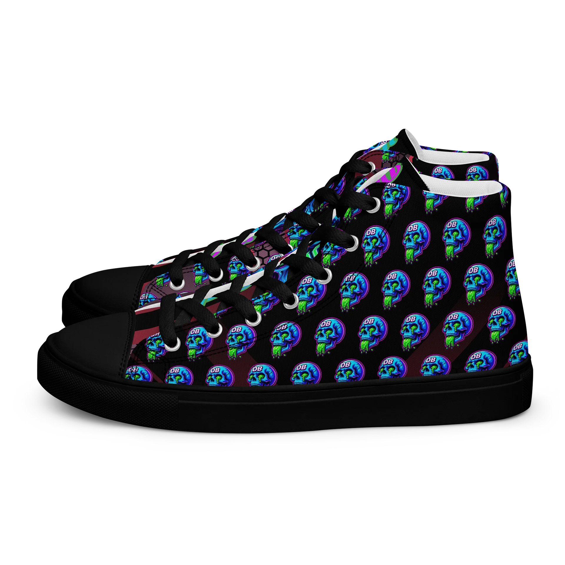 Women's "Sick Skull Honeycomb" Premium High-Top Sneakers product image (1)