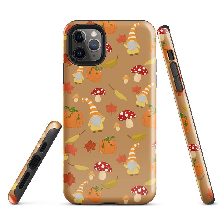 Fall with my Gnomies in Brown Pattern iPhone® Tough Case product image (2)