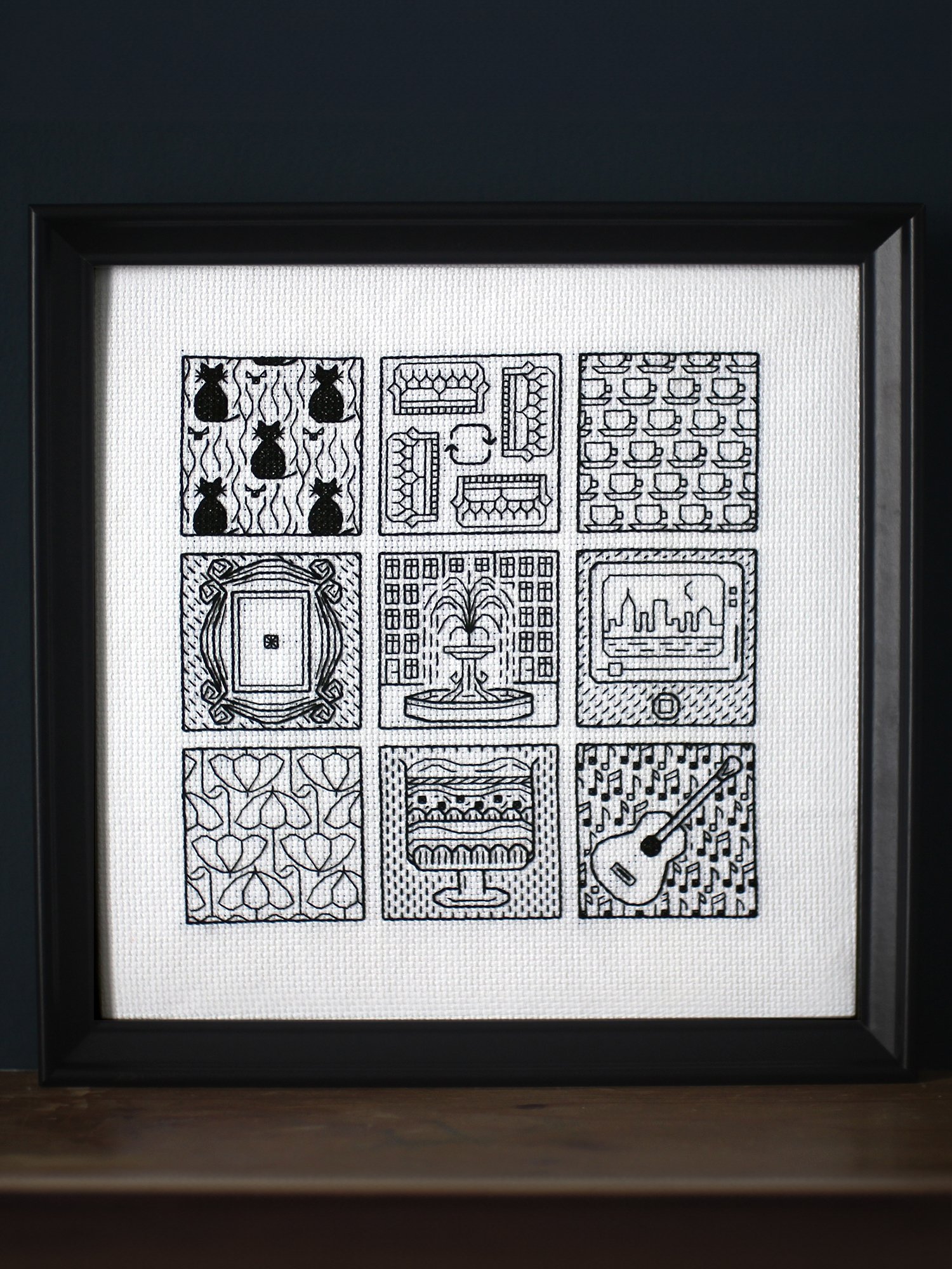 FRIENDSHIPS • Blackwork Cross Stitch Pattern • PDF Digital Download product image (2)