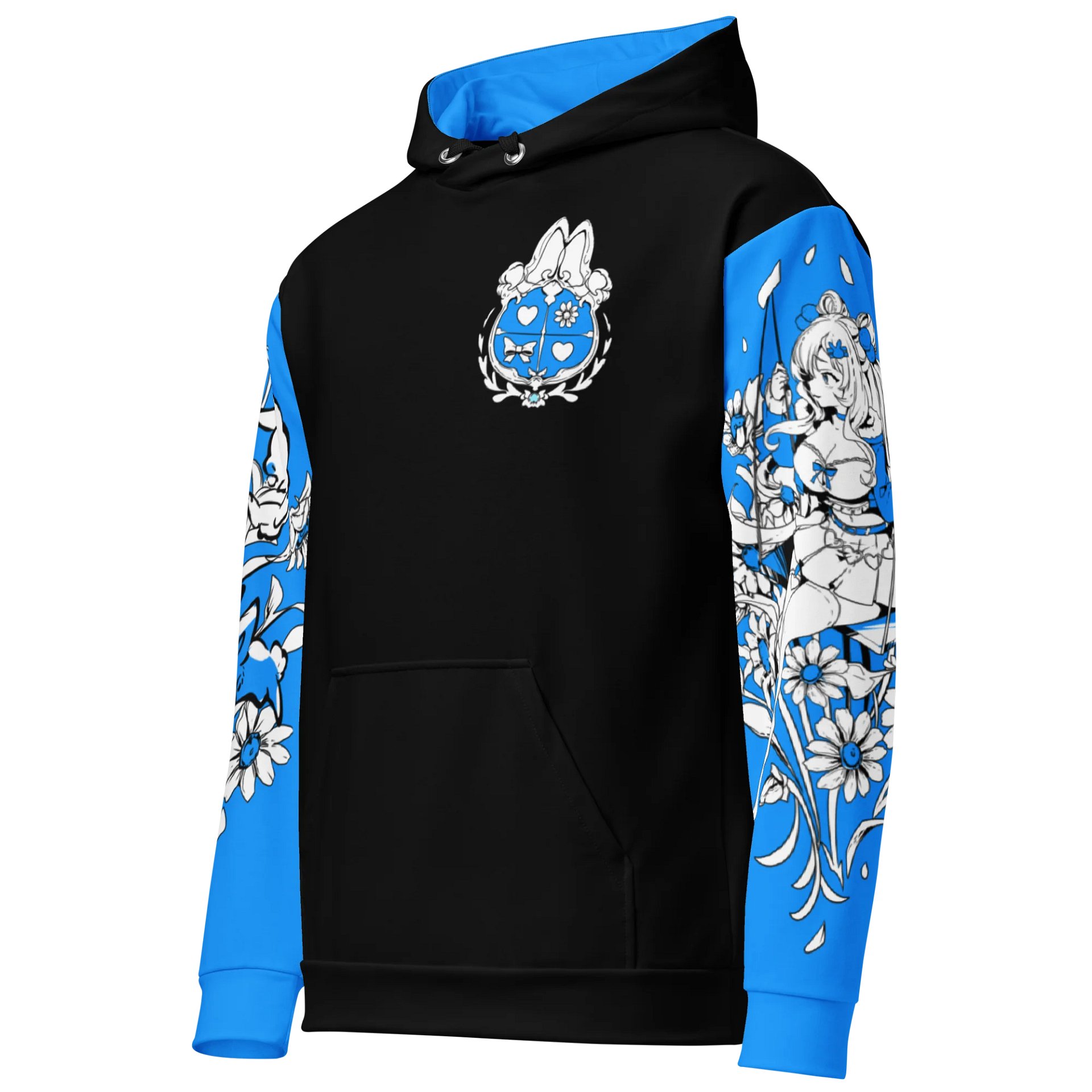 Bunny Pile Colorblock Hoodie (Blue) product image (3)