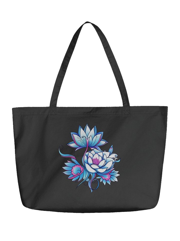 Blue Lotus Blooms - Eco-conscious Organic Cotton Tote product image (1)