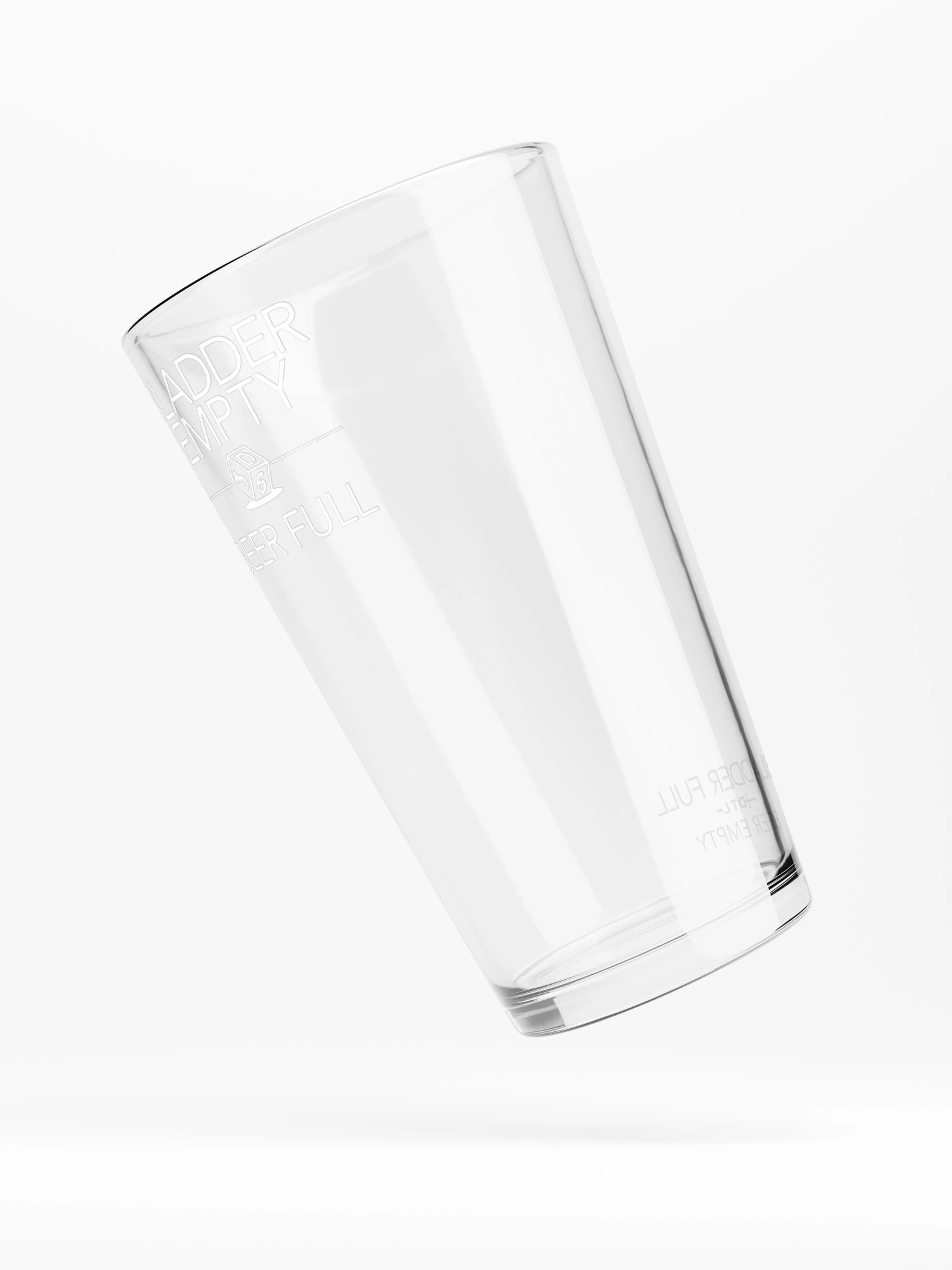 Bladder Empty, Beer Full Pint Glass product image (4)