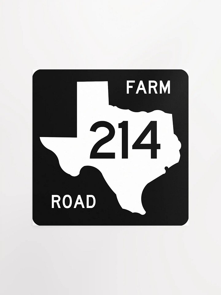 Texas Farm Road Sign FM 214 Poster product image (2)