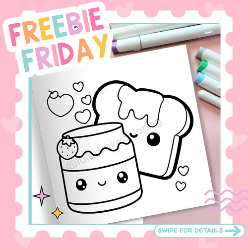 🍓 FREEBIE FRIDAY! 🎉
This week’s free coloring page is extra sweet! Download this adorable jam & toast duo from our Sweet & Cu...