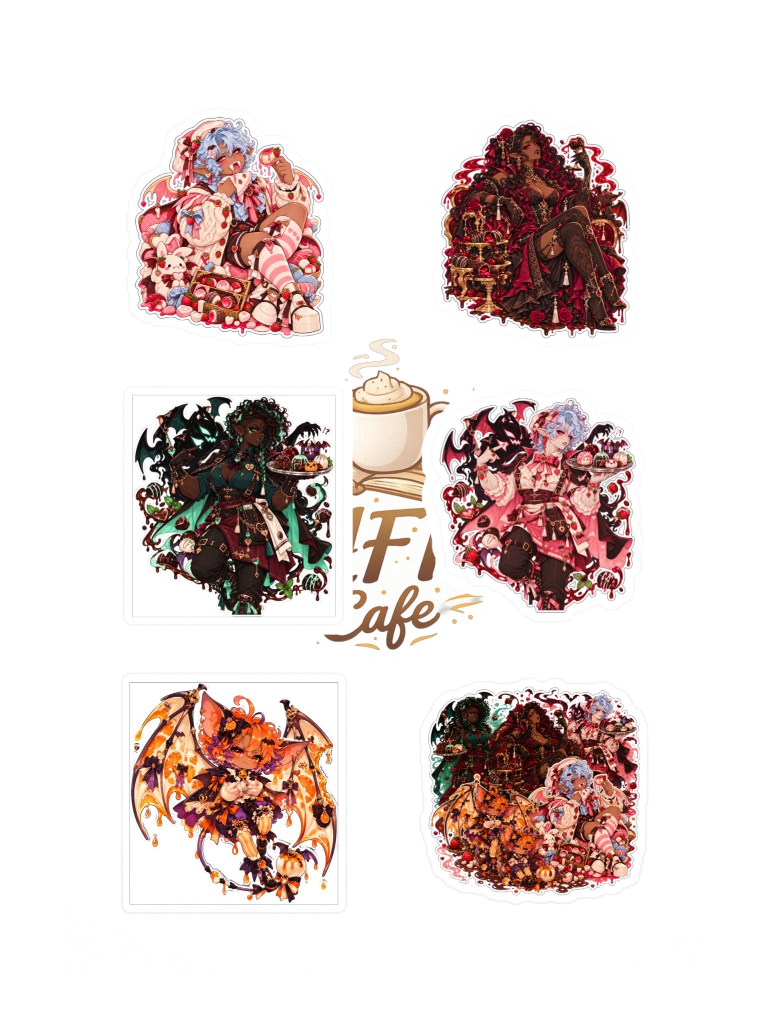 Midnight Truffles: Vampire Collection — 6 Sticker Pack product image (3)