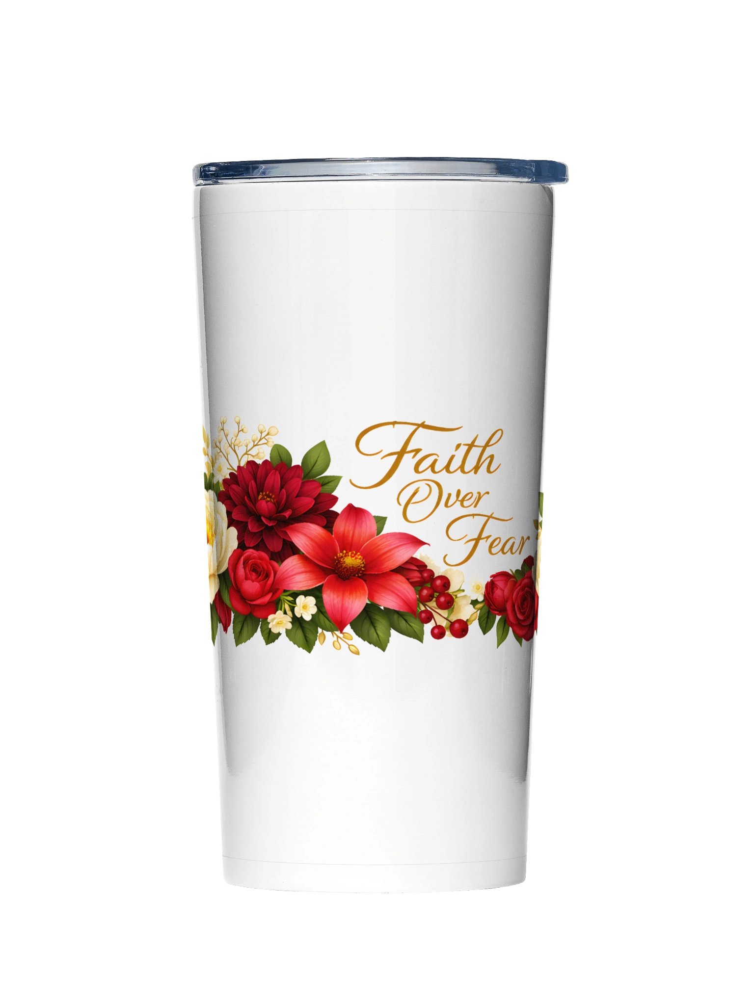 Faith Over Fear Floral Tumbler product image (1)