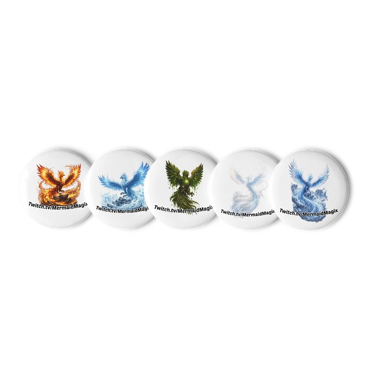 Elemental phoenix badge set product image (1)