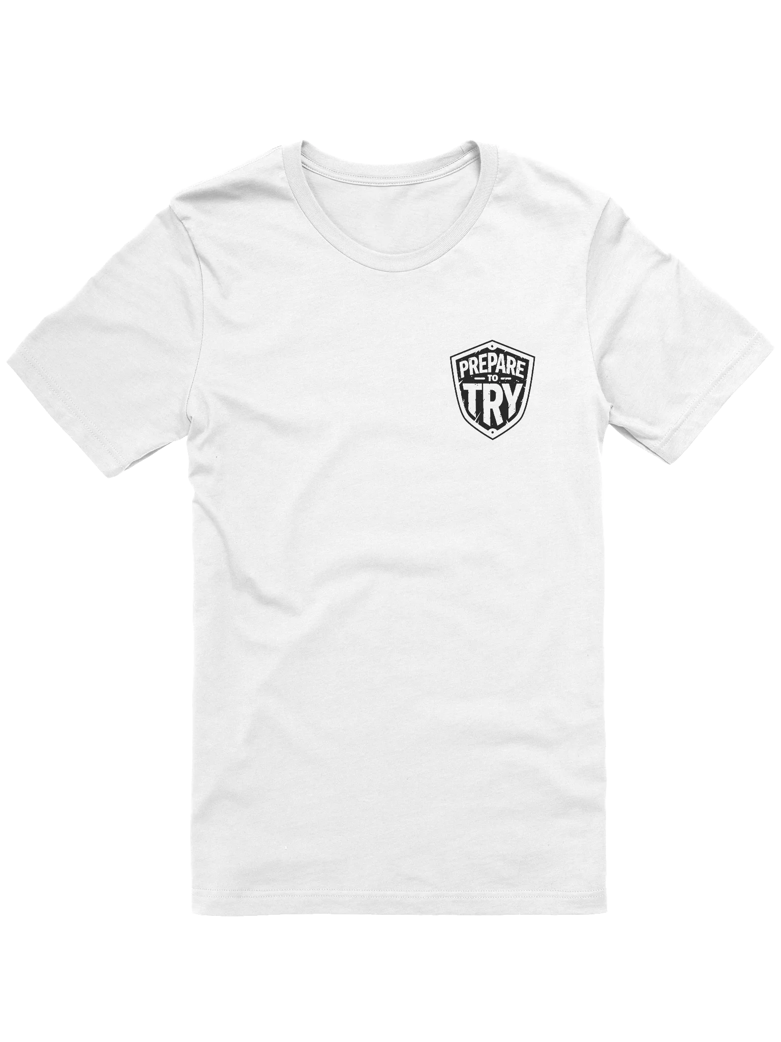 Prepare To Try T-Shirt (Black Shield) product image (1)