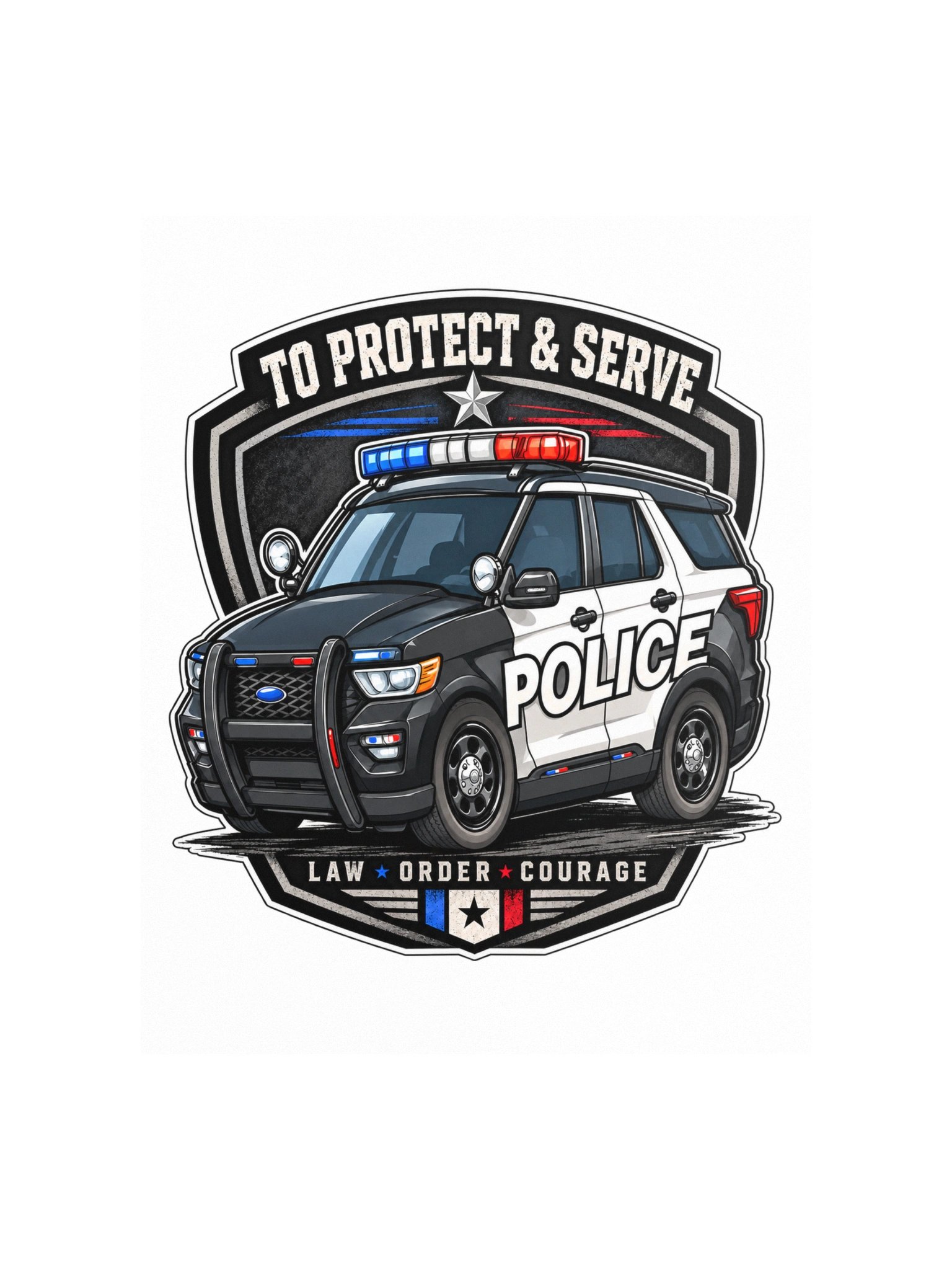 To Protect & Serve – Law Enforcement Tribute Poster product image (2)