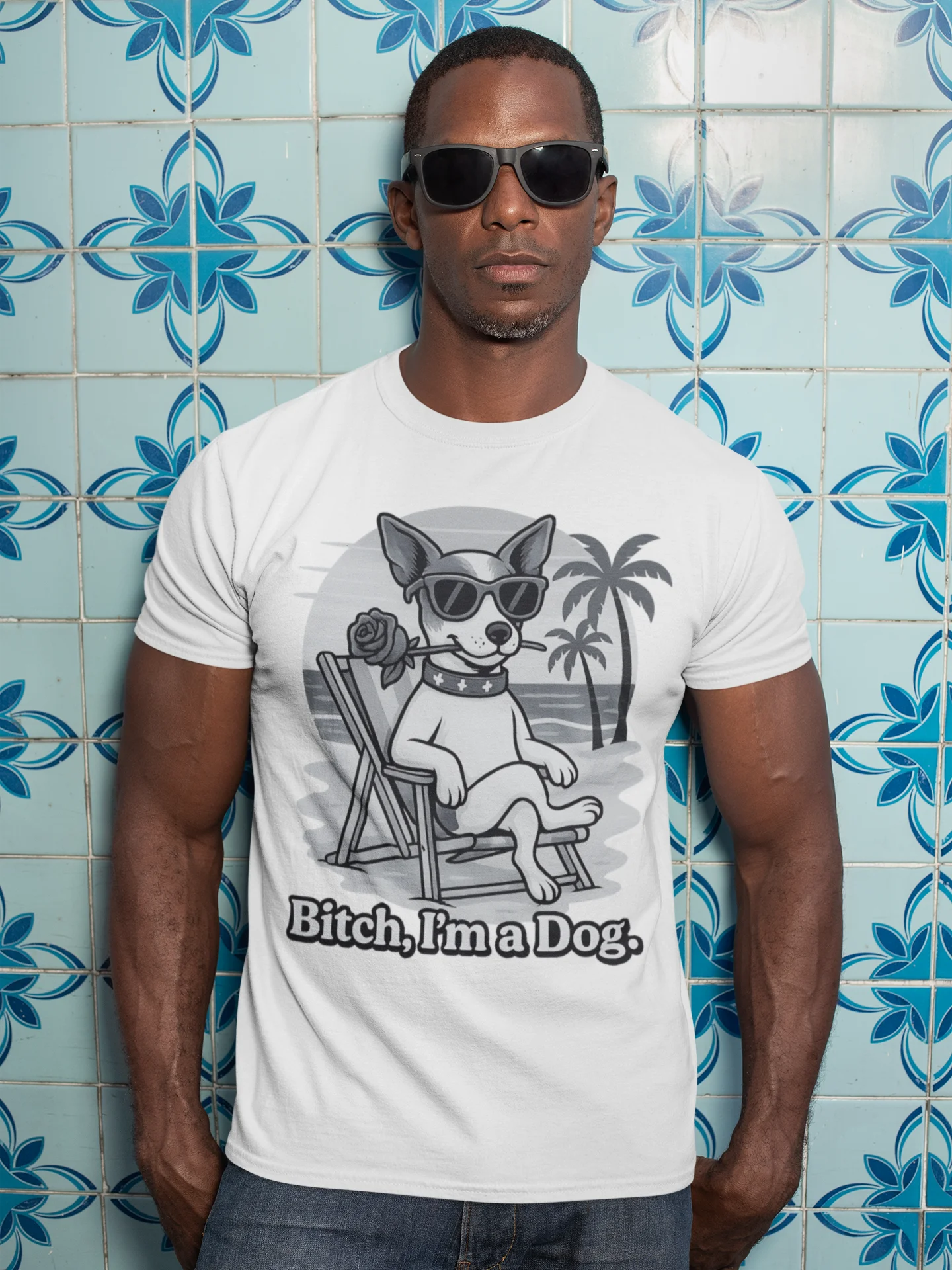 Beach Bum Dog T-Shirt, "Bitch, I'm a Dog". product image (1)
