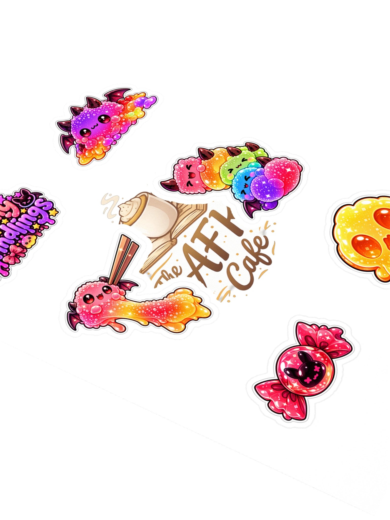 The AFK Cafe™ Gummi Grindlings | 6-Piece Sticker Pack Vol. 3 product image (2)
