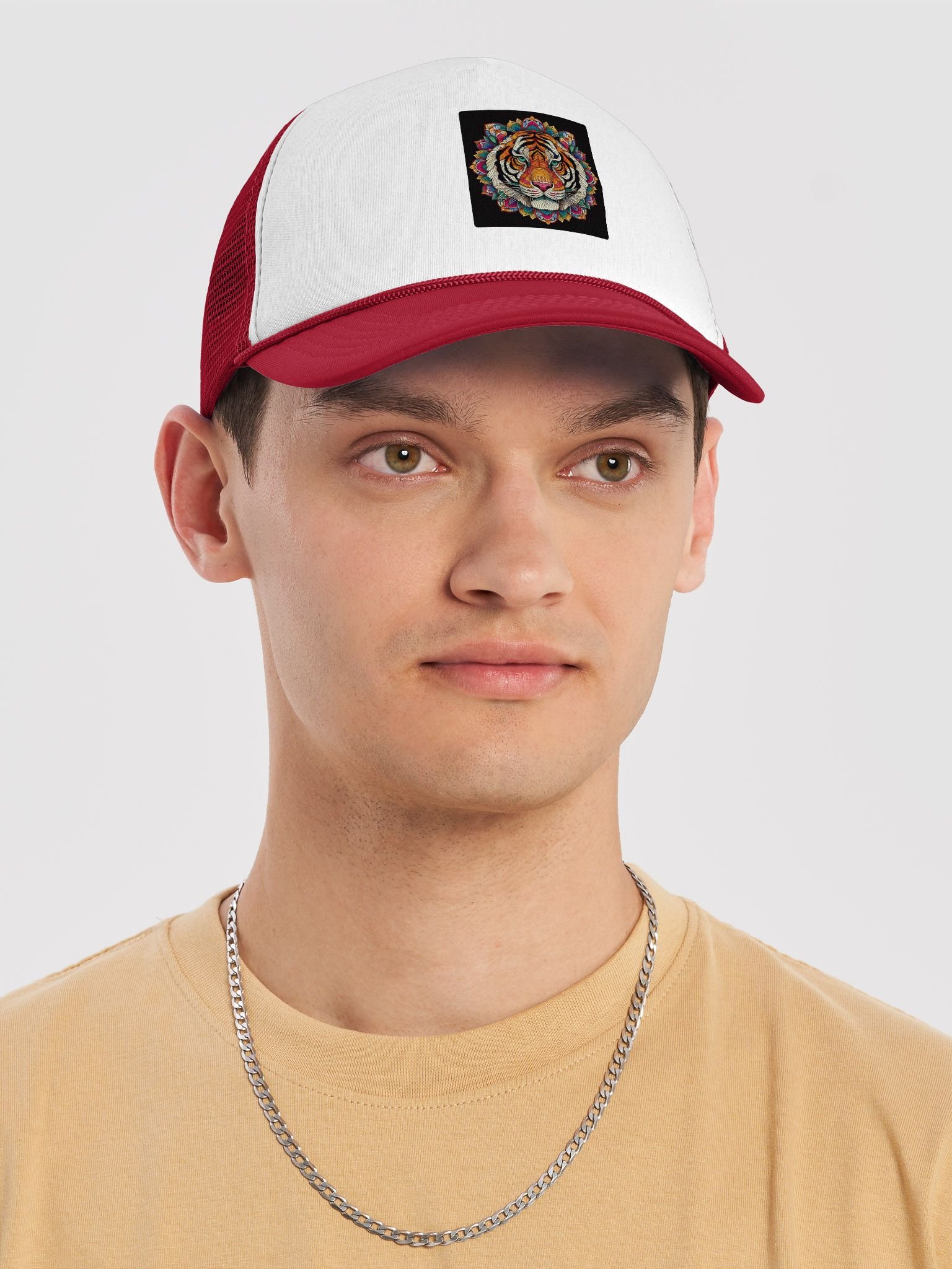 Mandala Tiger Foam Trucker Hat product image (5)