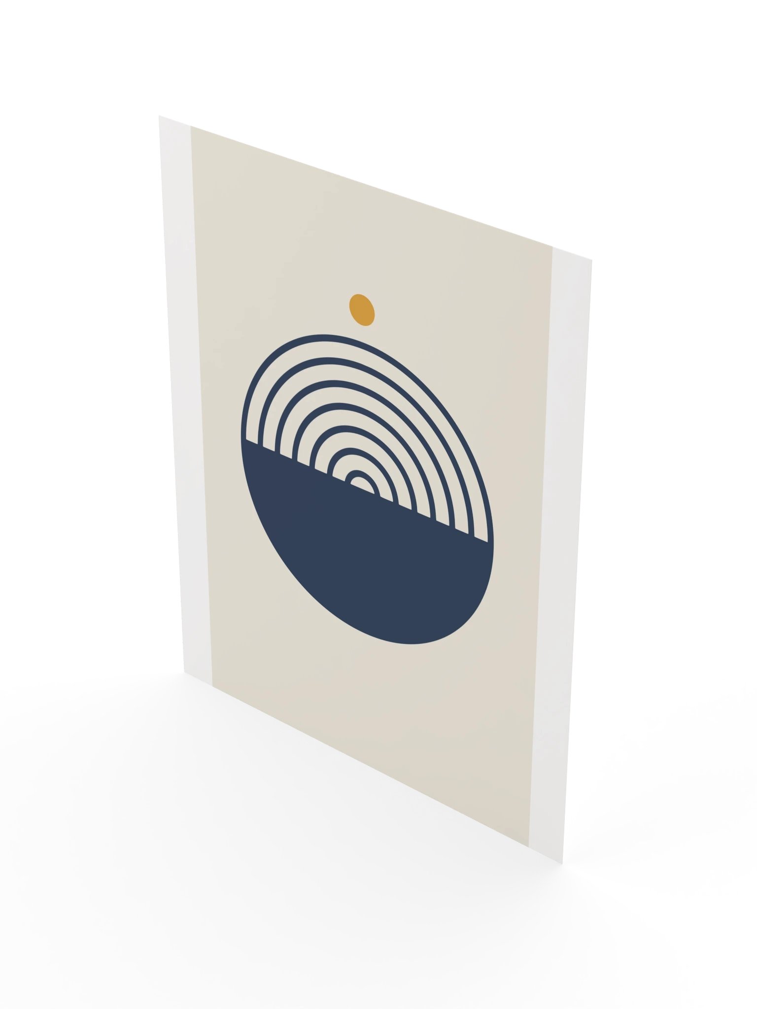 Navy and Mustard Rainbow Print | Abstract Bathroom Wall Art product image (5)