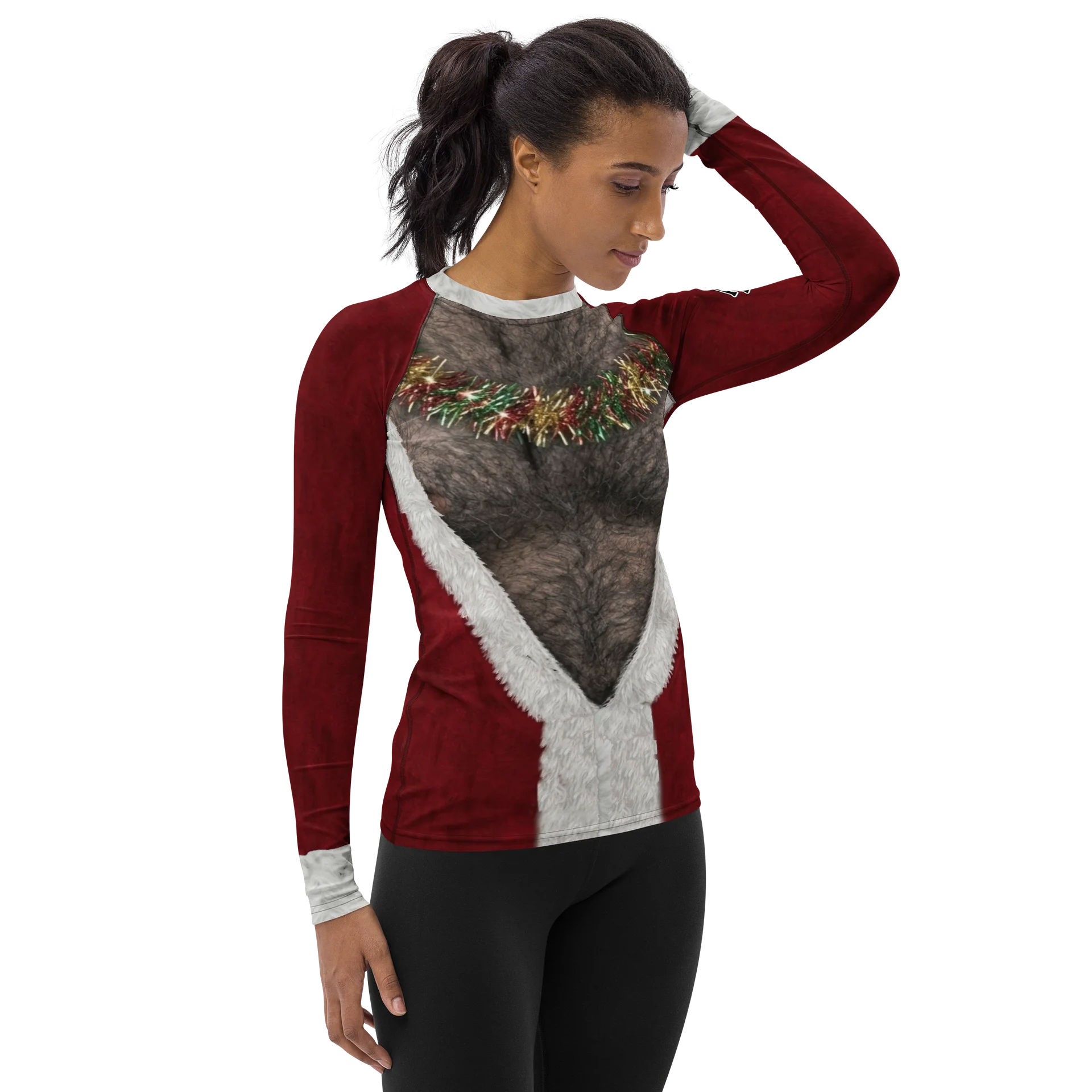 The "Christmas Beast" Hairy Chest Santa Rash Guard product image (4)
