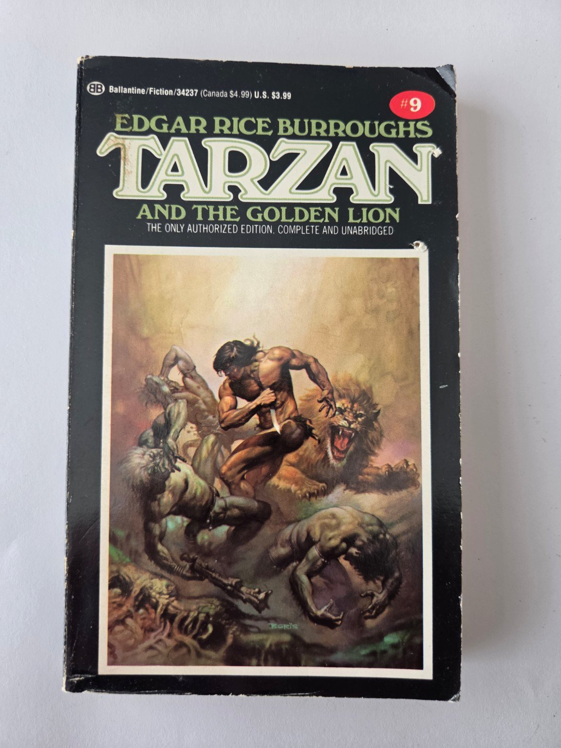 Vintage Tarzan and the Golden Lion #9 – Edgar Rice Burroughs | Ballantine Paperback product image (1)