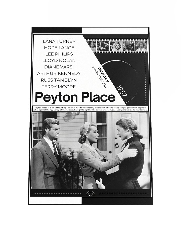 Peyton Place with Lana Turner and Lee Philips 1957 | Movie Poster | 12x18 Wall Art product image (1)