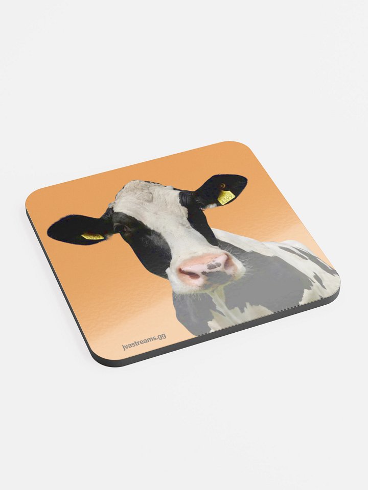 Cow Glossed Cork Coaster product image (2)