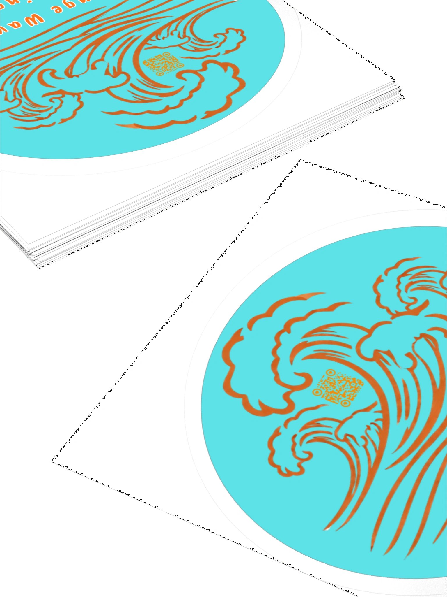Orange Wave Coming Stickers product image (16)
