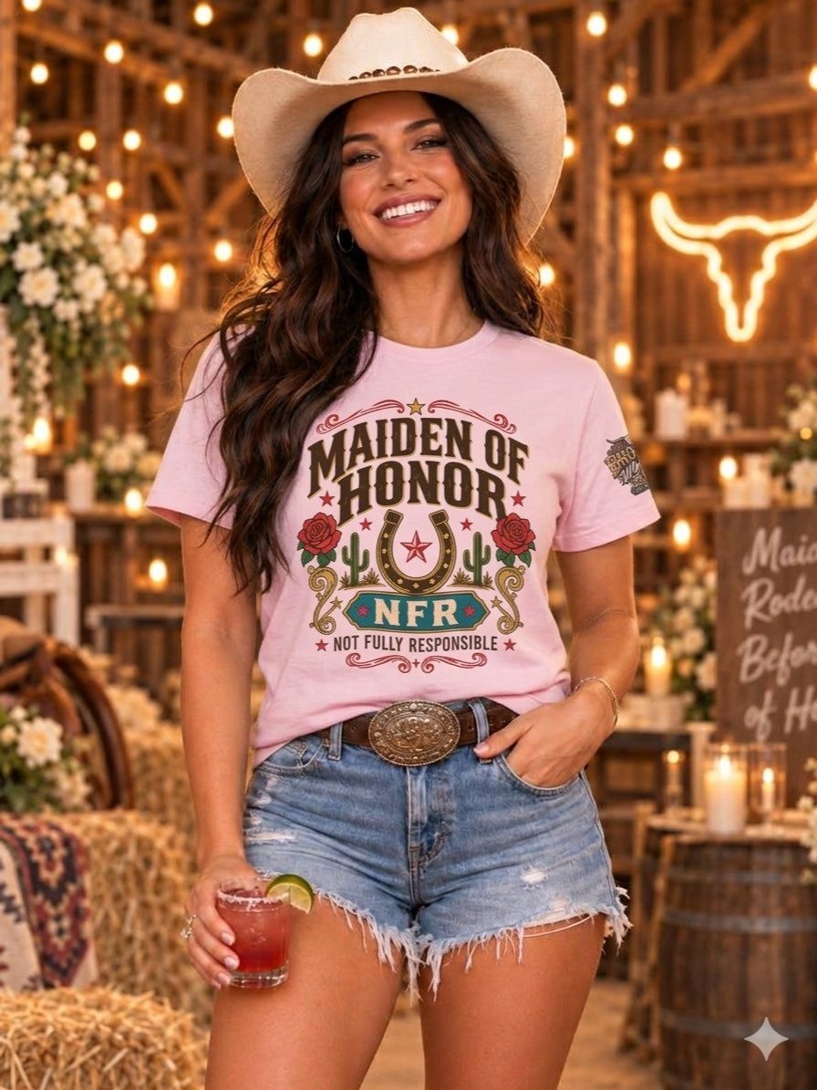 Western Bachelorette Party Shirt — Maiden of Honor NFR Not Fully Responsible | Broken Marriage™ product image (1)