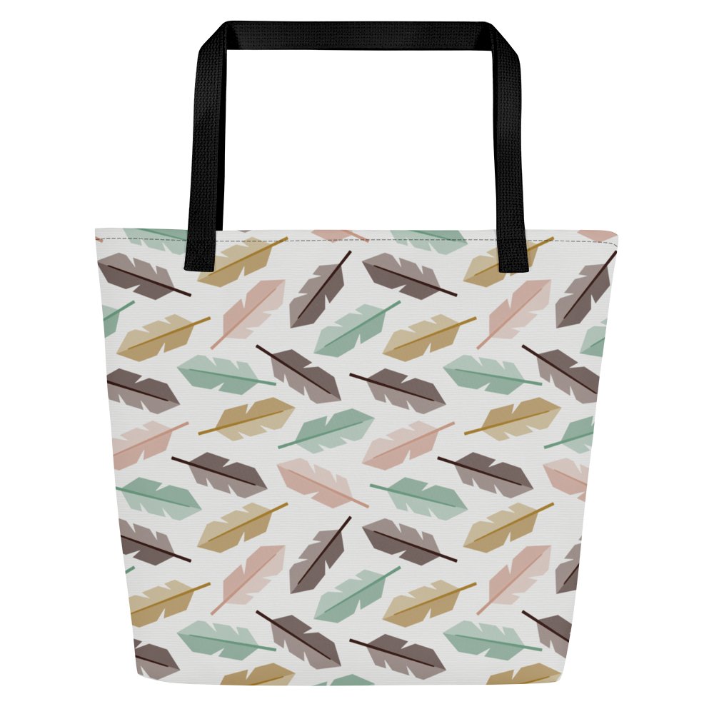 Mid-Century Modern Feathers Large Tote Bag product image (1)