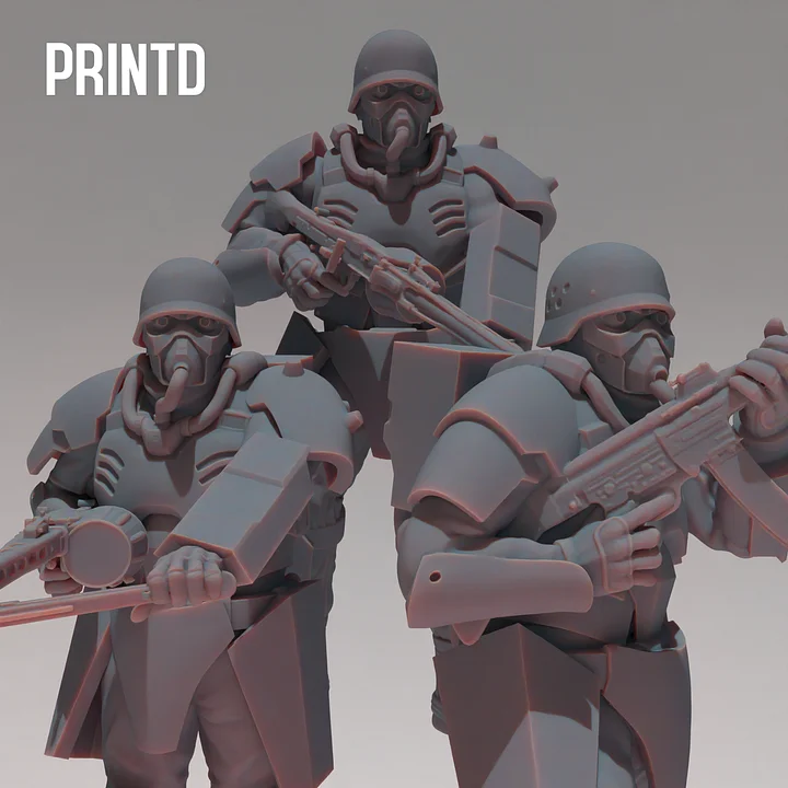 French Military Panzercop Team - Modern Warfare Wargame Hobby Resin Scale Models product image (1)
