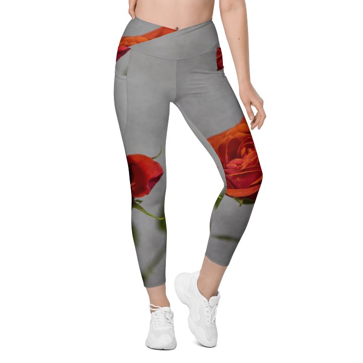 'Love Me' Crossover Leggings with Pockets product image (1)
