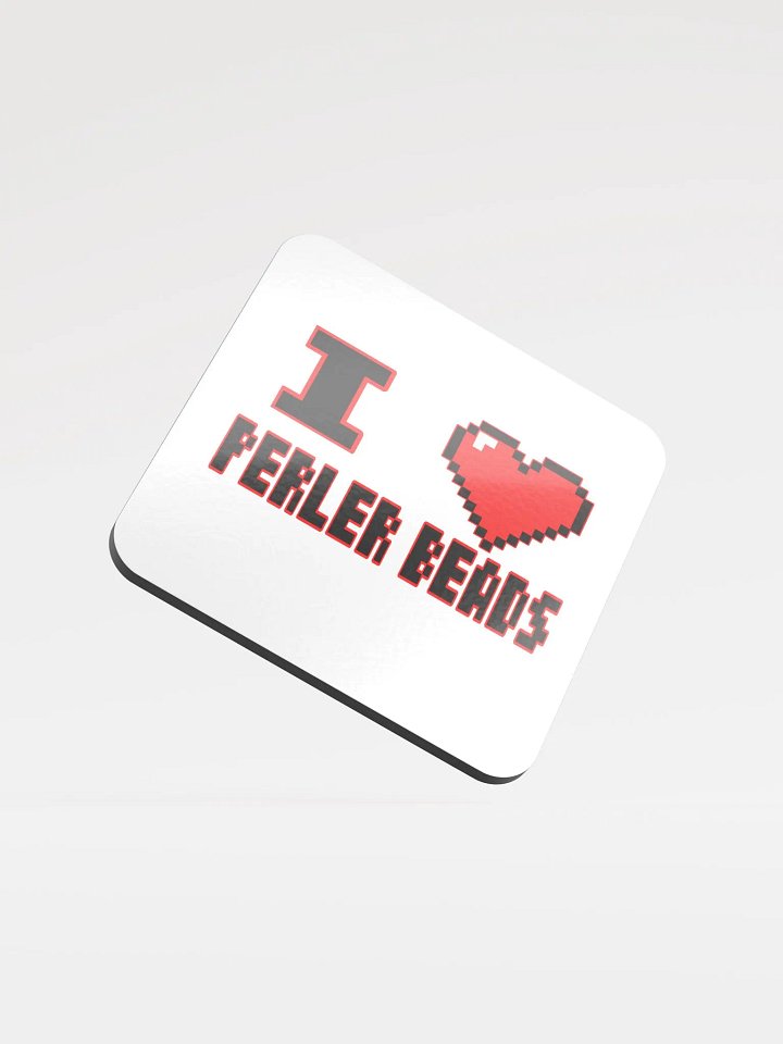 I Heart Perler Bead 2 Coaster product image (1)