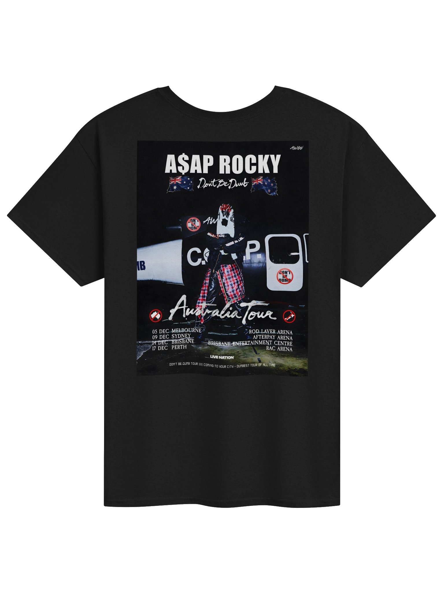 ASAP Rocky Don't Be Dumb Australia Tour 2026 Merch T-Shirt product image (2)