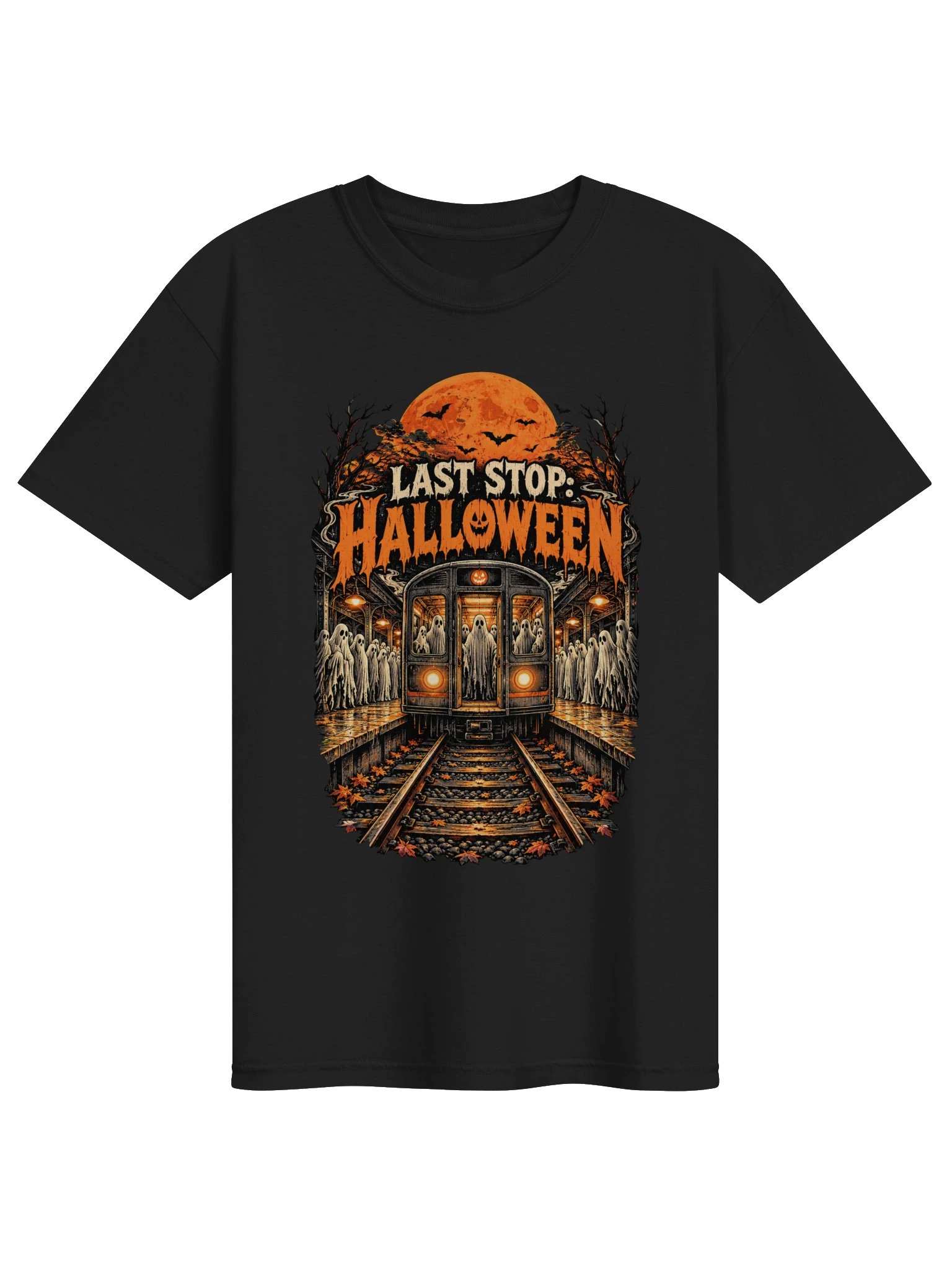 Last Stop Halloween — Haunted Subway Ghost T-Shirt product image (1)